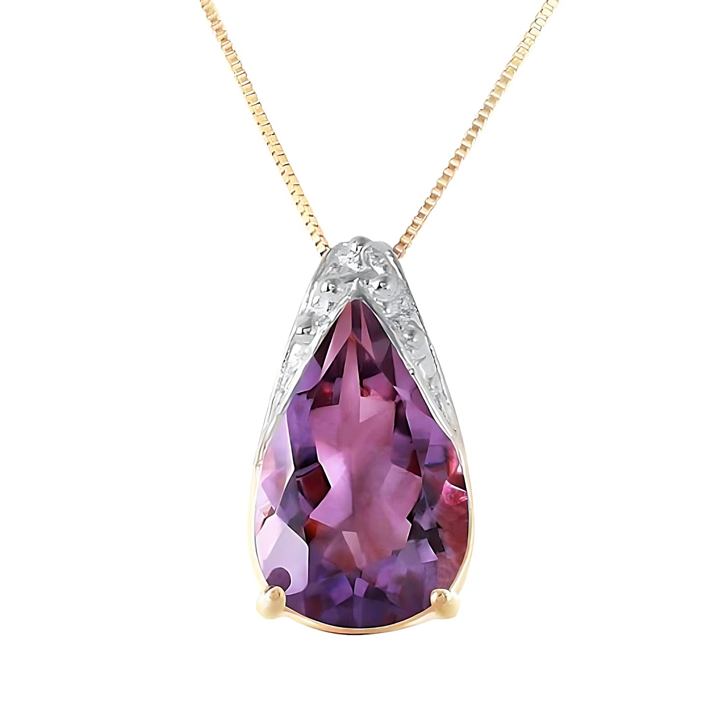 Gold Visceral Love Amethyst Necklace