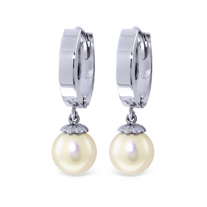 Hoop Earrings Natural Pearl