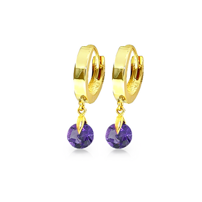 Hoop Earrings Amethyst