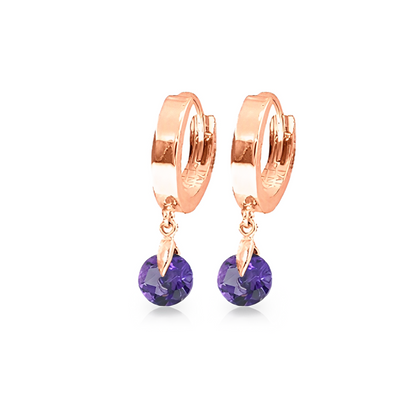 Hoop Earrings Amethyst