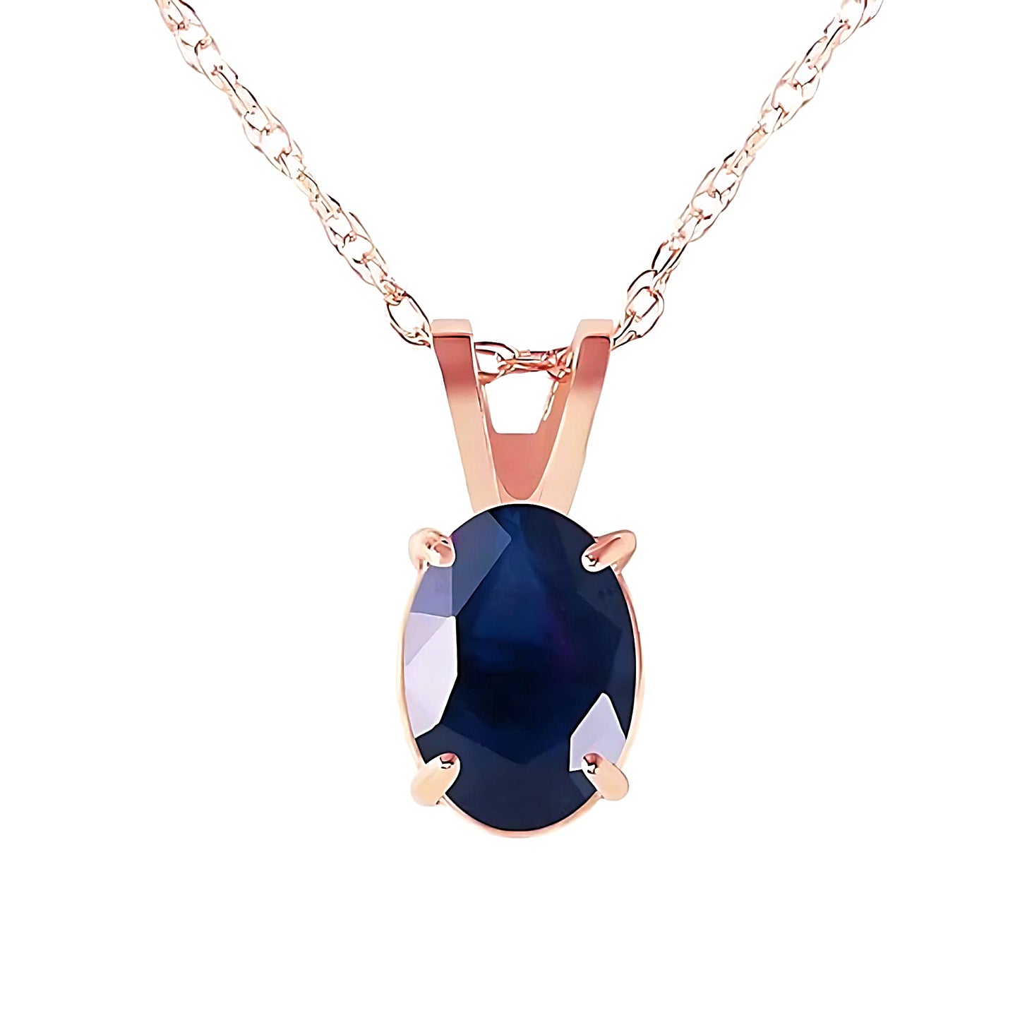 Gold Necklace Sapphire