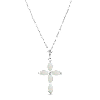 Gold Necklace Diamond Opals