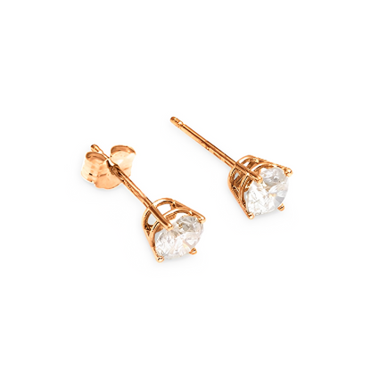 Stud Earrings Natural Diamond