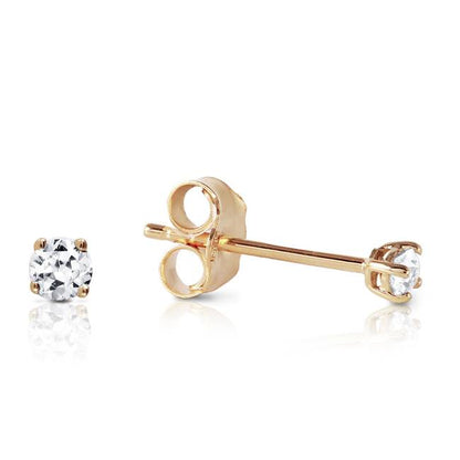 Gold Stud Earrings 0.10 Ct. Diamonds