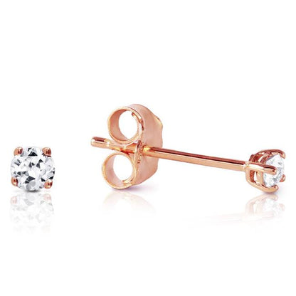 Gold Stud Earrings 0.10 Ct. Diamonds