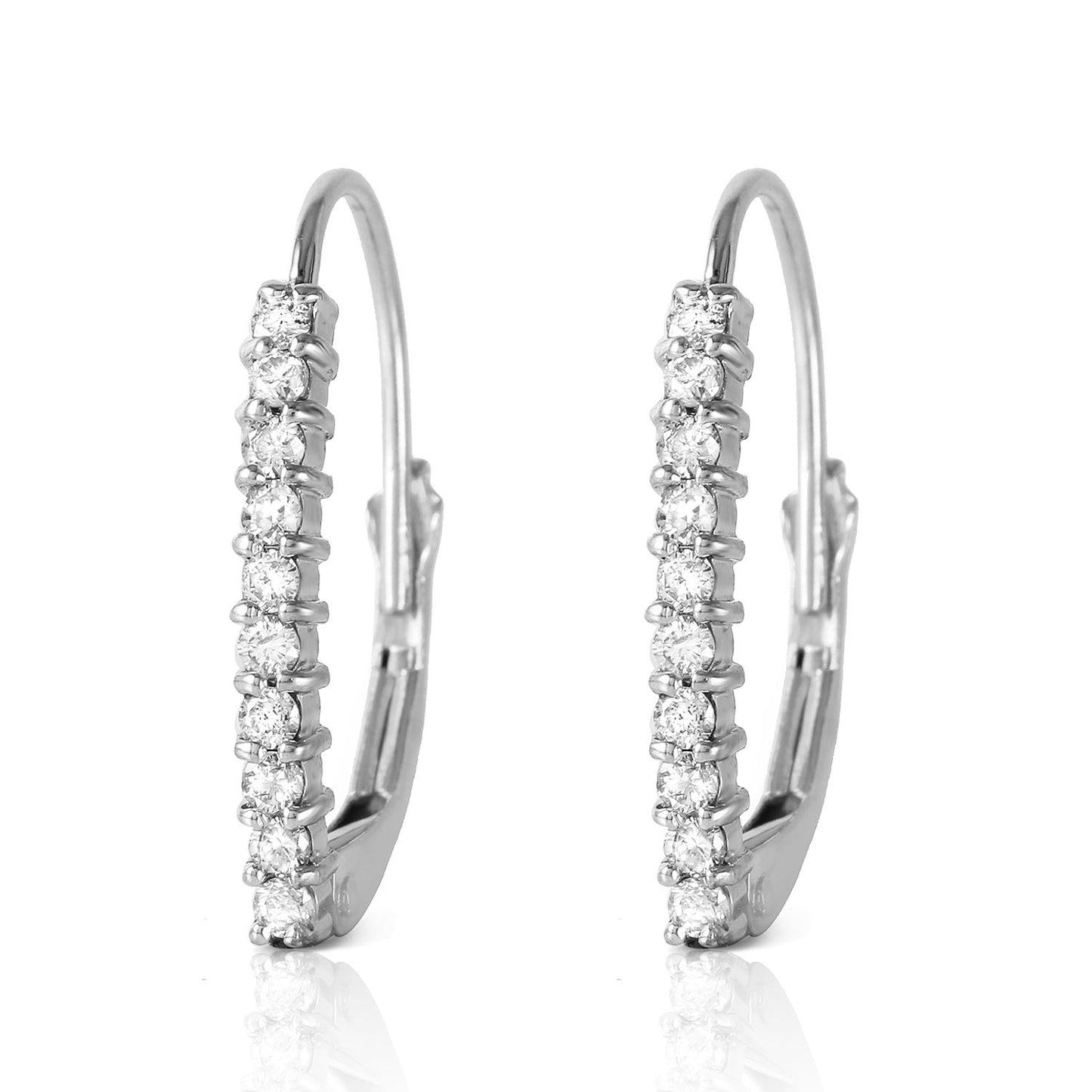 Leverback Earrings Natural Diamond