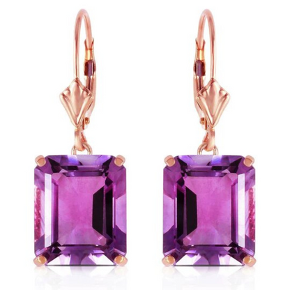 Leverback Earrings Amethyst