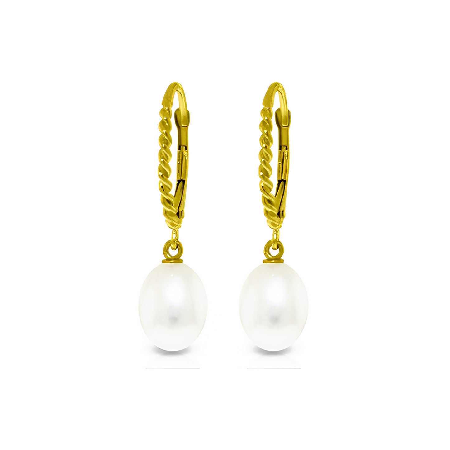 Leverback Earrings Briolette Pearl