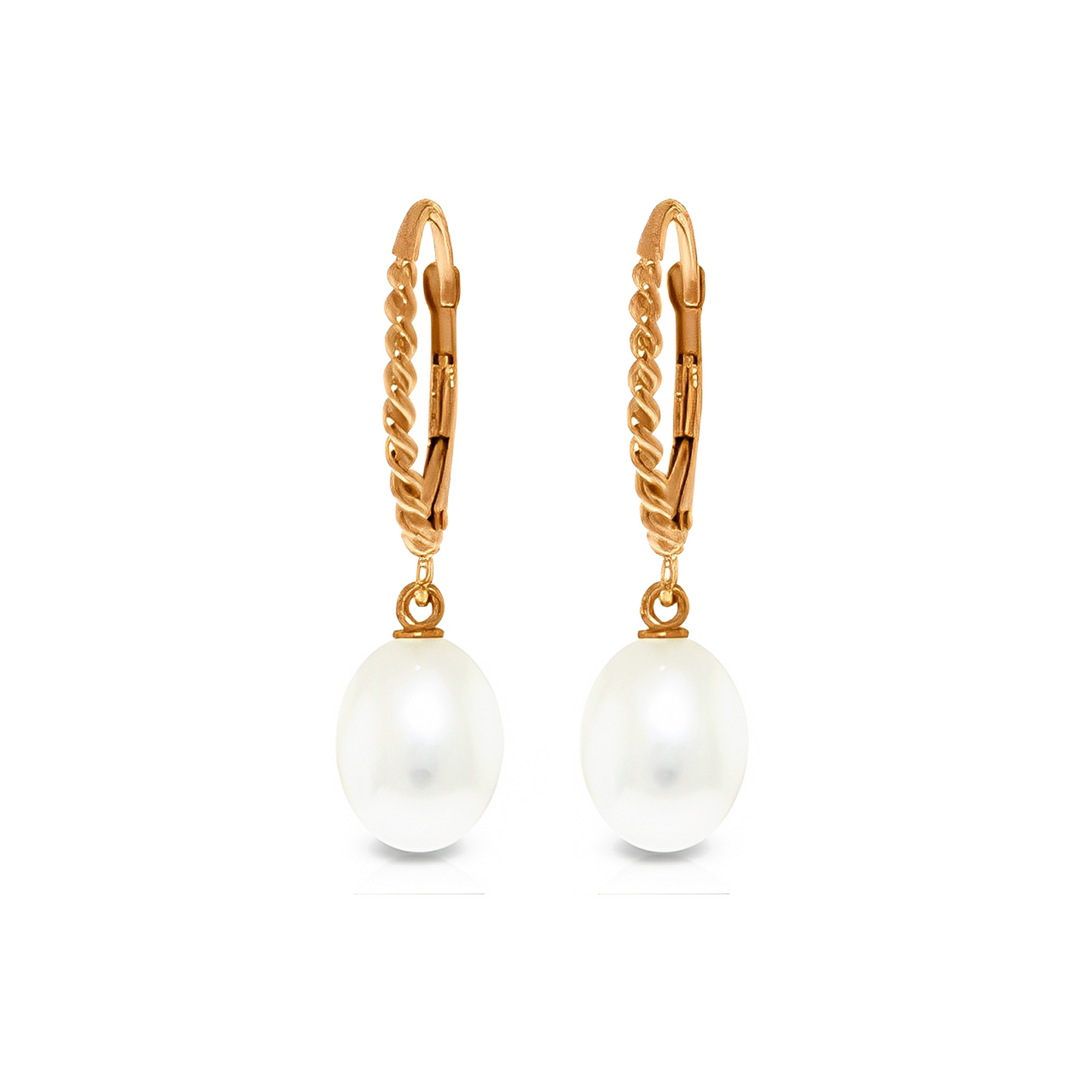 Leverback Earrings Briolette Pearl