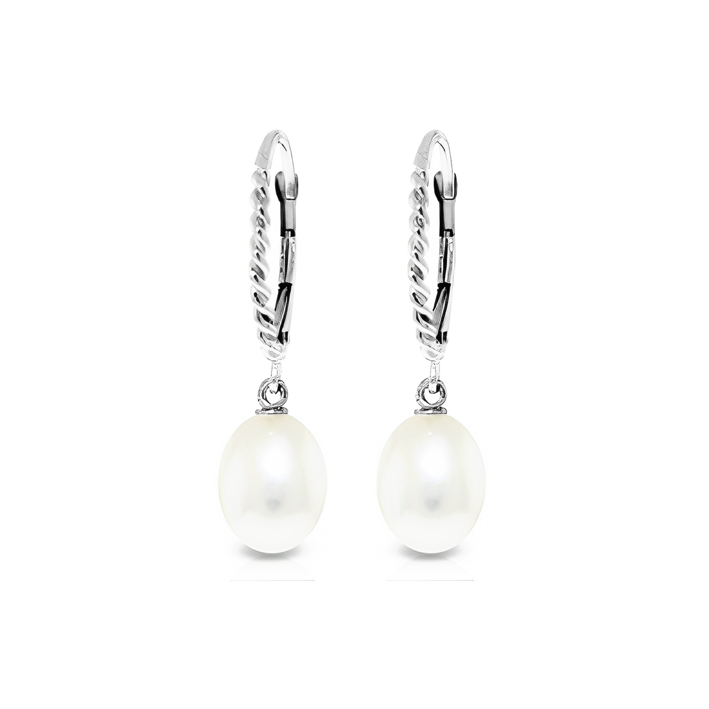 Leverback Earrings Briolette Pearl