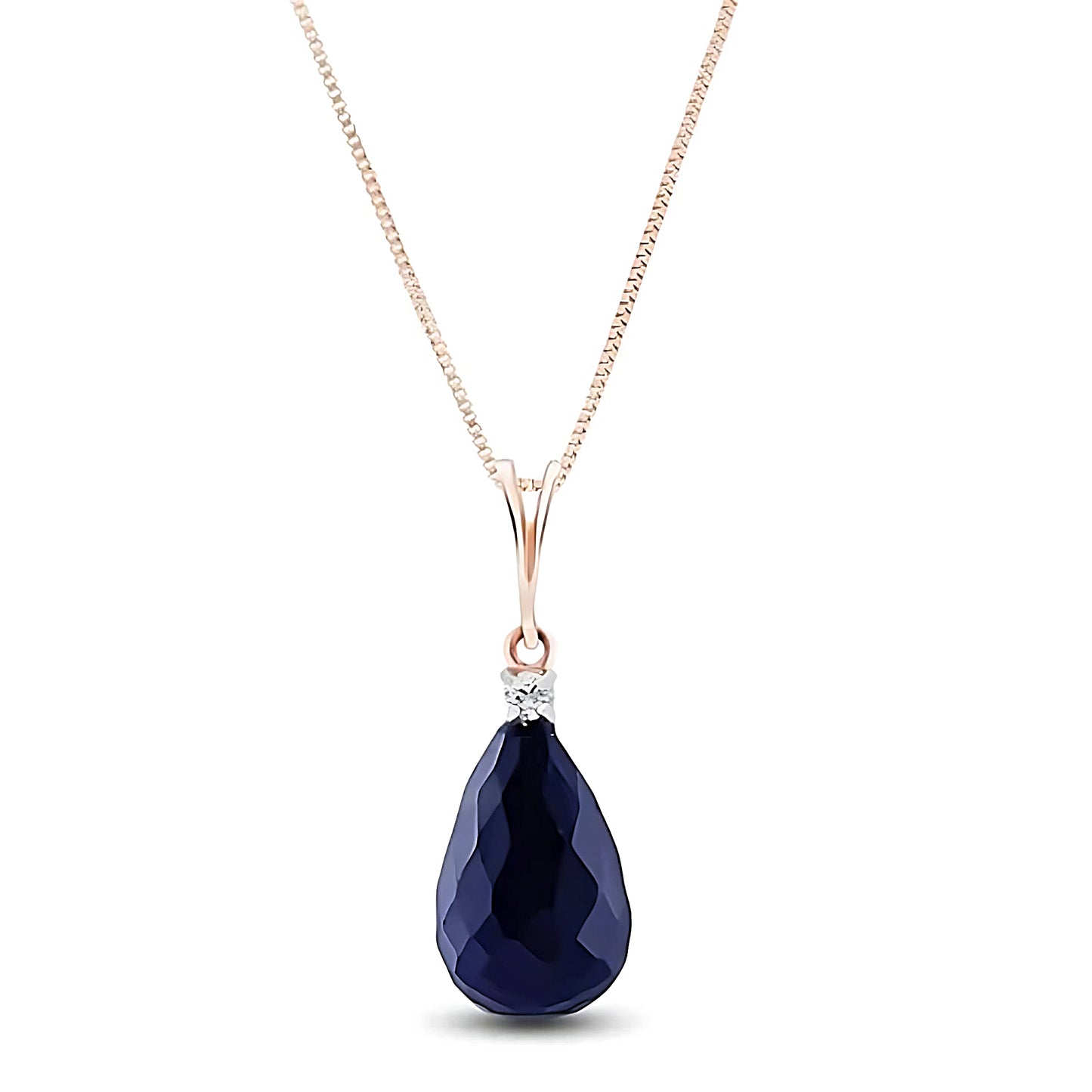 Gold Necklace Diamond Sapphire