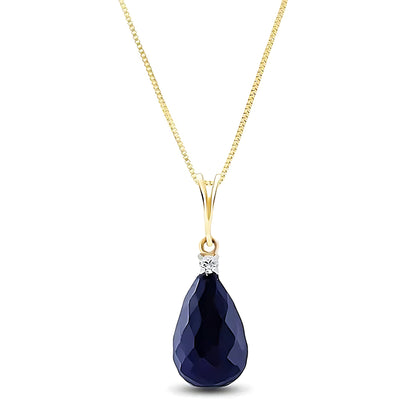 Gold Necklace Diamond Sapphire