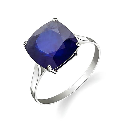 Gold Ring Natural Cushion Sapphire