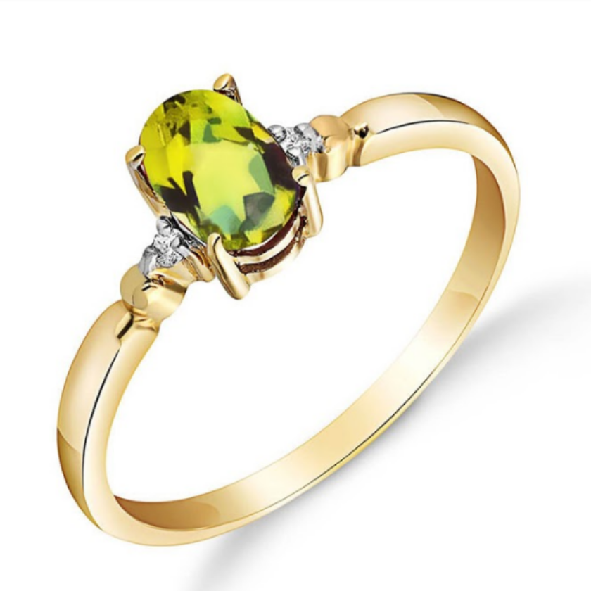 My Better Half Peridot Diamond Ring