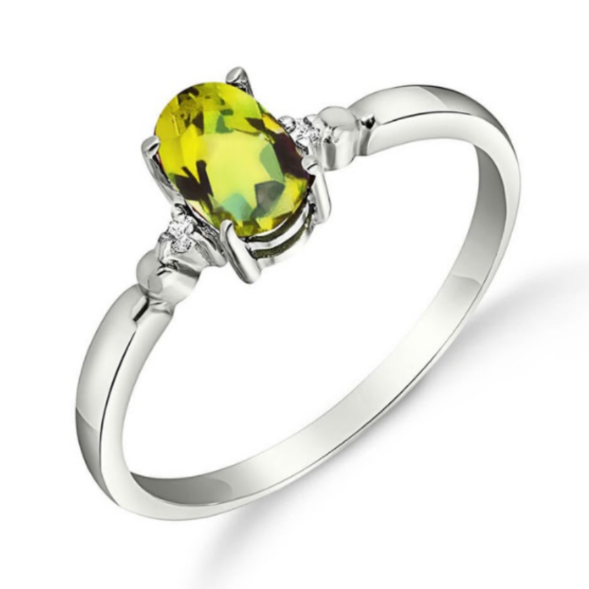 My Better Half Peridot Diamond Ring