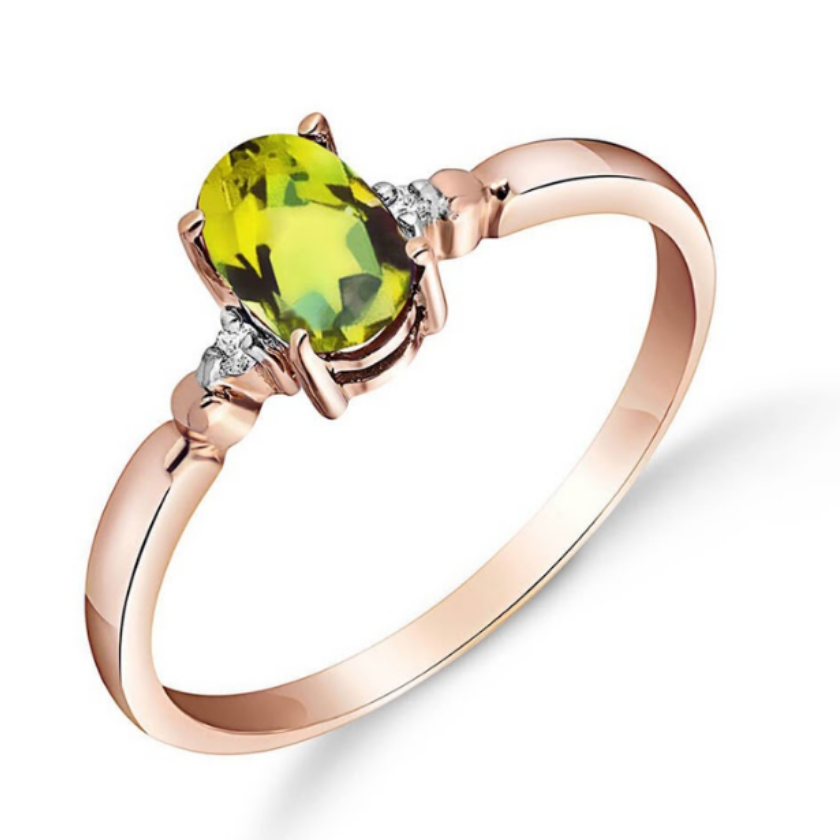 My Better Half Peridot Diamond Ring